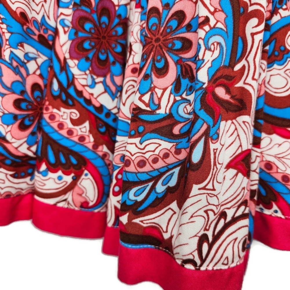Soft Surroundings Kara Fit & Flare Flowy Pleated Floral Paisley Midi-Maxi Dress - Picture 13 of 16